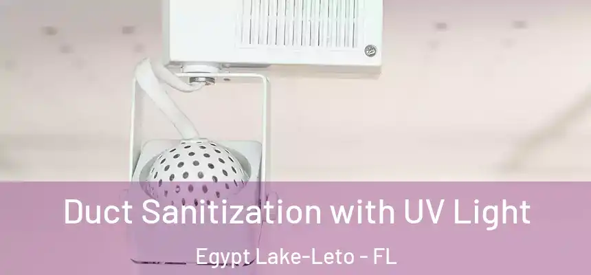 Duct Sanitization with UV Light Egypt Lake-Leto - FL